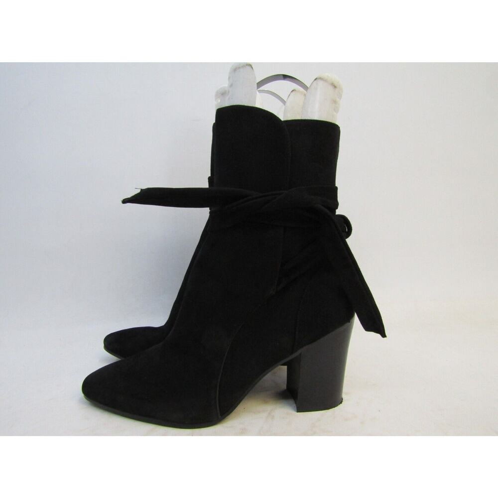 Banana Republic Womens Size 11 M Black Suede Zip Ankle Boots Bootie